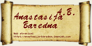Anastasija Baredna vizit kartica